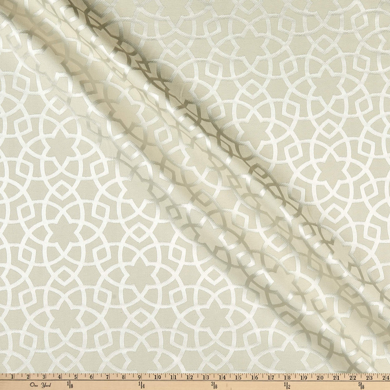 2.5 Yard Piece of Eroica Astral Mantra Jacquard Parchment | Medium Weight Jacquard Fabric | Home Decor Fabric | 58" Wide