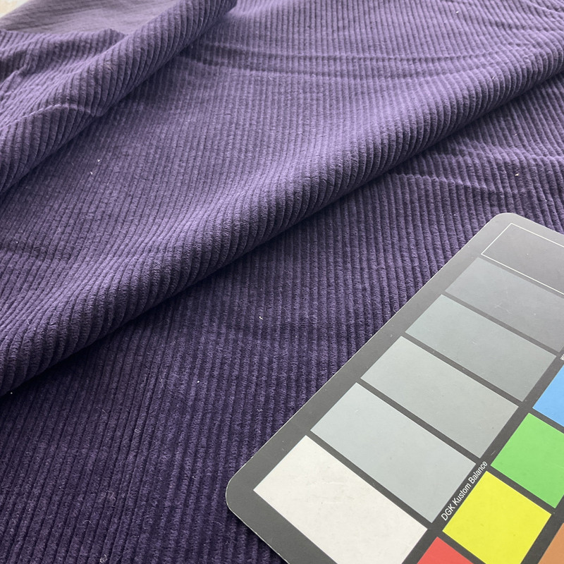 Plum | Deep Purple Eggplant Corduroy Upholstery Fabric | 54 Wide | BTY | Strong
