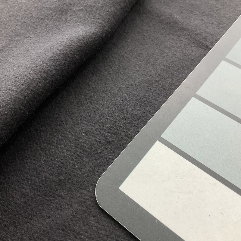 Black Matte Solid Fleece Back Sweatshirt Tube Knit Fabric |  Circular Tube Clothing and Apparel |  Medium weight | 72 " circumference | Sold by linear Yard