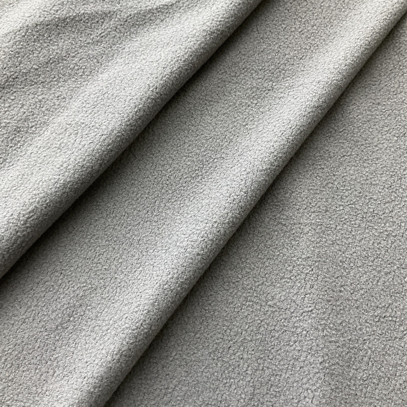 Steel Grey Solid Micro Fleece Fabric | Lightweight | Clothing and Apparel | Lining | Polyester | 58/60 inch wide | Sold By the Yard