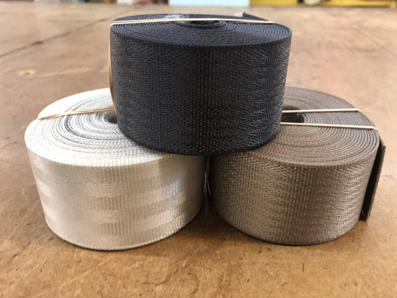 2” seatbelt webbing 5 yard piece | CLOSEOUT ITEM | SILVER