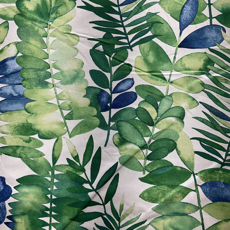 Bay Breeze Fiesta | Home Decor Fabric | Blue Green Foliage | Drapery | P/Kafumann | 54" Wide | By The Yard