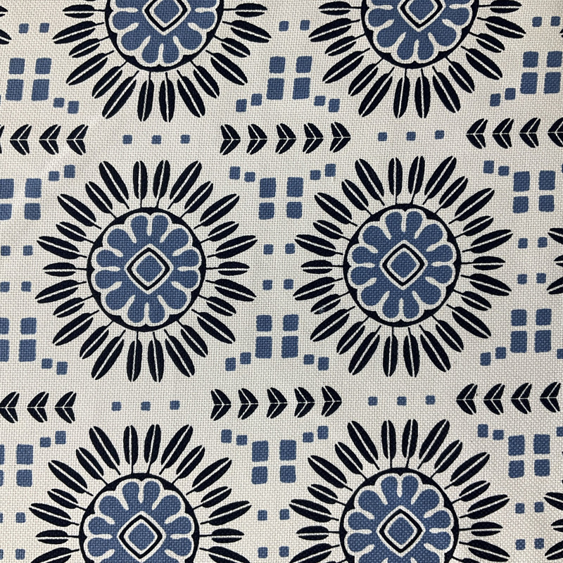 Campania in Navy | Home Decor Fabric | Blue Navy White | Geometric | Drapery | Braemore Textiles by Serena and Lily | 54" Wide | By The Yard