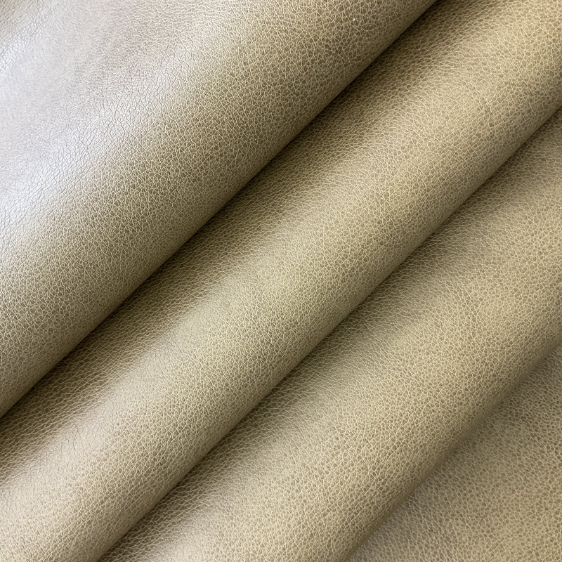 Rustic Tan | Faux Leather Upholstery Fabric | Light Pebbled Grain | Vinyl | Heavy Weight / Durable | 54" Wide | By the Yard