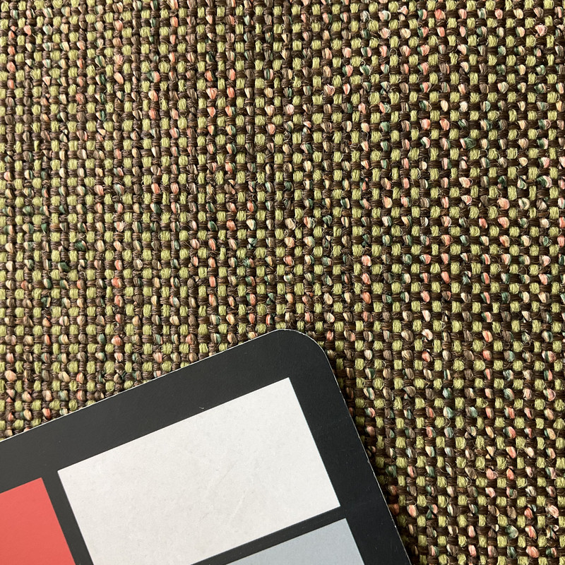 Hewitt in Bonsai | Upholstery Fabric | Basketweave in Green / Brown / Peach | Ultra Durable Heavyweight | 54" Wide | By the Yard
