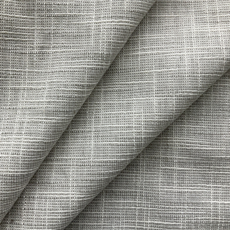 Wheaton in Wicker | Upholstery / Slipcover Fabric | Slub Weave Off White / Grey | Medium Weight | 54" Wide | By the Yard