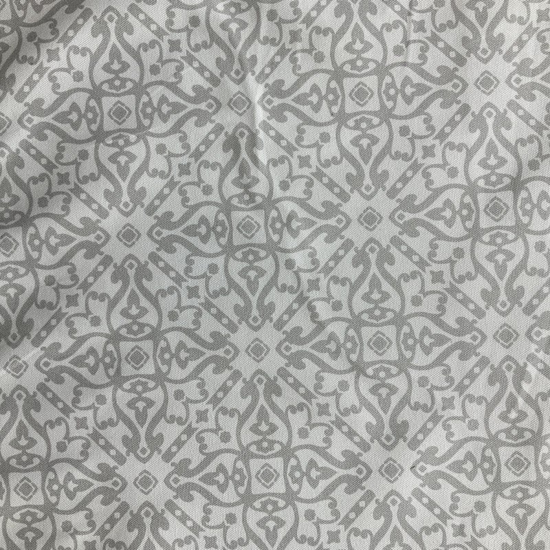 London In Grey | Home Decor Fabric | Grey White Tile Mosaic | Drapery | 54" Wide | By The Yard