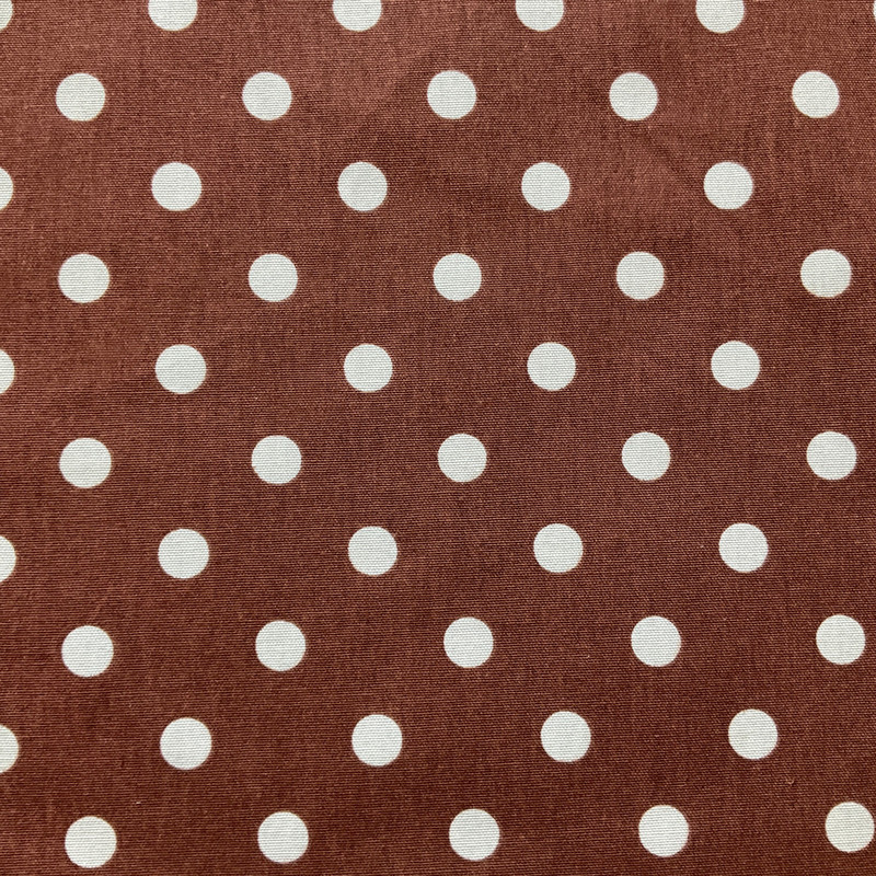 Polka Dot in Blue | Home Decor Fabric | Light Blue on Brown | Premier Prints | Medium Weight | 54" Wide | By the Yard