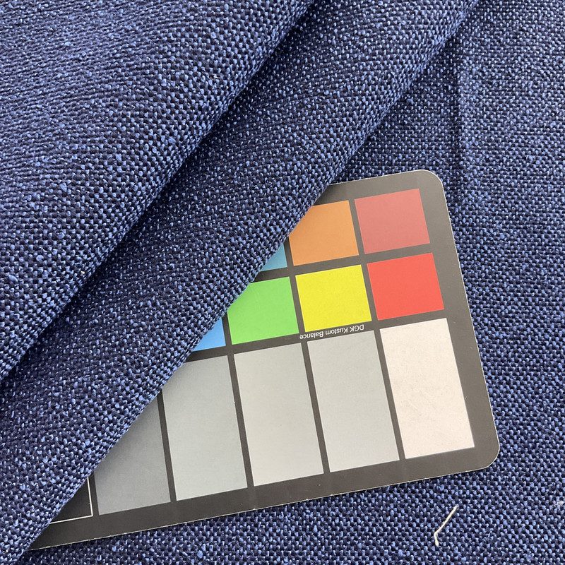 Rumor in Midnight | Upholstery Fabric | Rustic Weave in Dark Blue | Medium-Heavyweight | 54" Wide | By the Yard