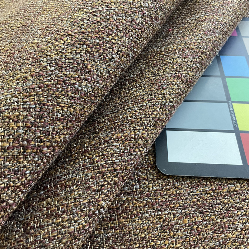 Archer in Jewel | Upholstery Fabric | Copper Burgundy Silver | Heavy Weight | 54" Wide | By The Yard