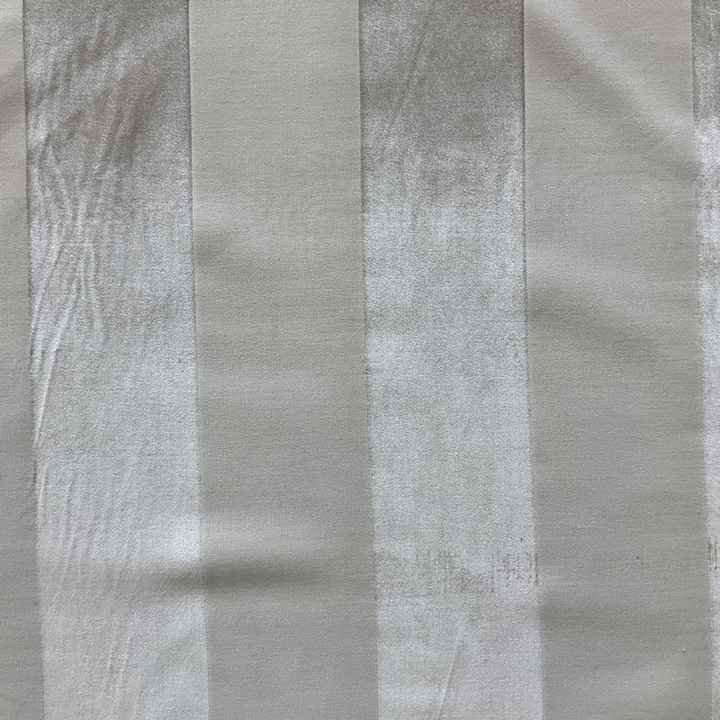 Velvet in Cream | Upholstery Fabric | Stripes in Light and Dark Beige | 54" Wide | By the Yard