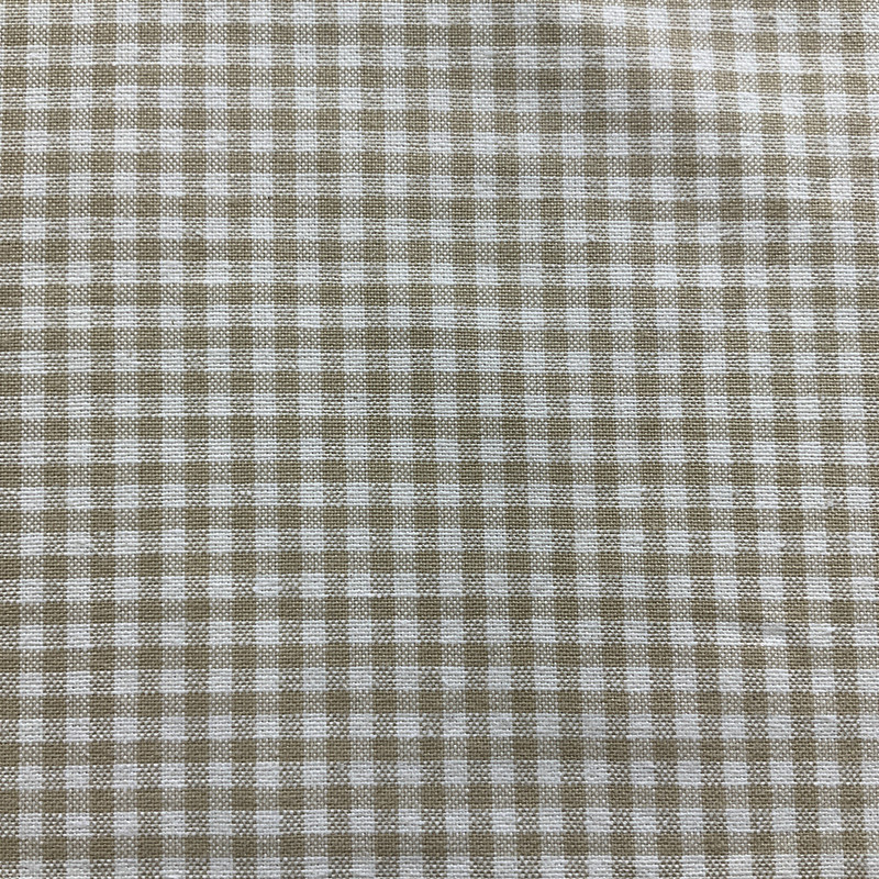 Cosby in Bisque | Upholstery / Slipcover Fabric | Check Plaid in Beige and White | Medium Weight | 54" Wide | By the Yard
