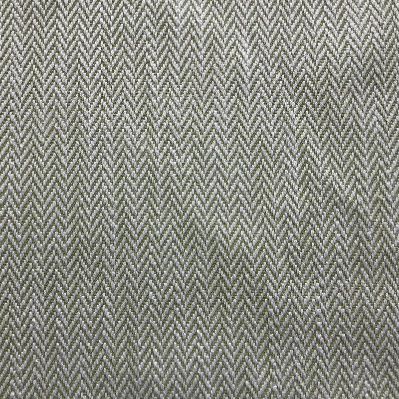 Funnybone in Kiwi | Upholstery Fabric | Green White Herringbone Chevron | Heavy Weight | 54" Wide | By The Yard