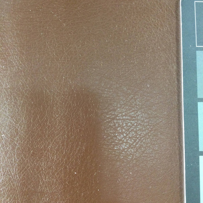 3.75 Yard Piece of Faux Leather Vinyl Fabric | Chocolate Brown Medium Grain | Felt-Backed | Upholstery / Bag Making | 54 Wide