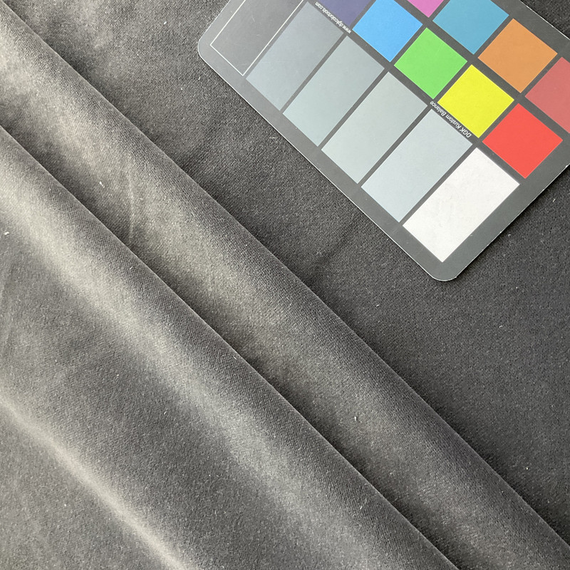 Charcoal Grey Velvet Upholstery Fabric | Heavyweight / Durable | 54" Wide | By the Yard