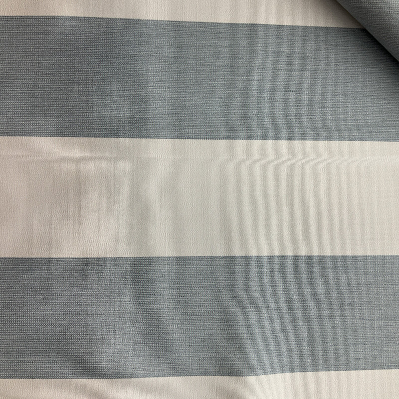 Wide Stripes in Grey-Blue and White | Outdoor Upholstery Fabric | Water Resistant | Sunbrella-like | 54" wide | By the Yard