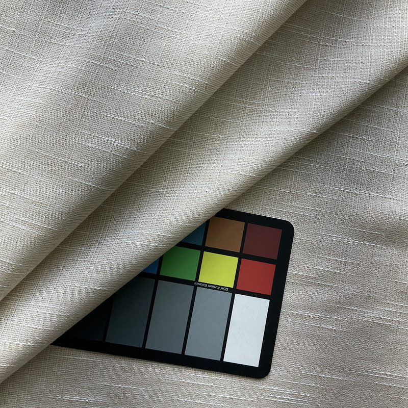 Darwin in Beige | Drapery Fabric | Slub Weave in Beige | Lightweight Semi-sheer | 54" Wide | By the Yard