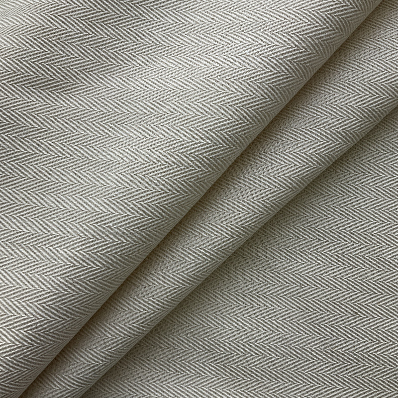 Jackson in Natural | Upholstery / Slipcover Fabric | Herringbone in Off White | Medium Weight | 54" Wide | By the Yard