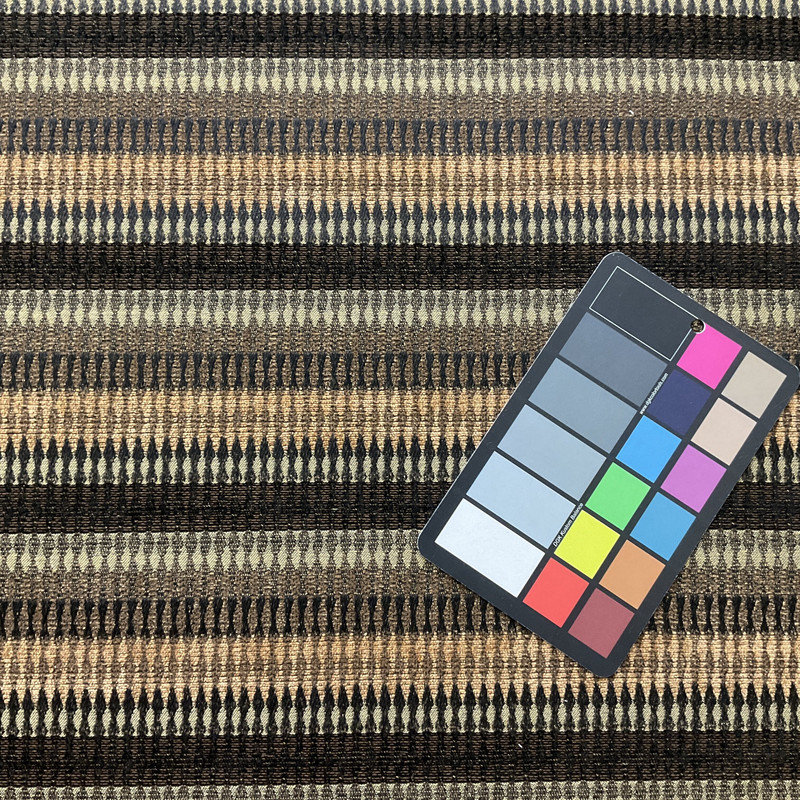 Giggle in Gravity | Upholstery Fabric | Diamond Stripes | Brown / Tan / Bronze | 54" Wide | By the Yard