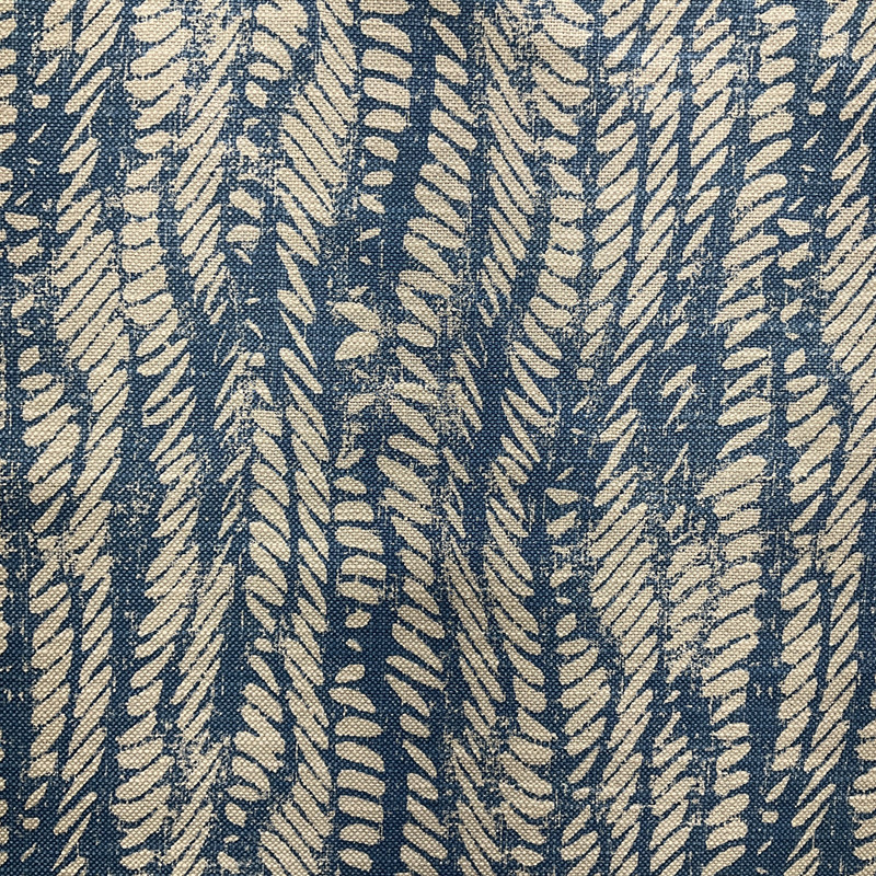 Jira in Persian Blue | Home Decor Fabric | Rope Design in Blue / Beige | P/Kaufmann | Drapery |54" Wide | By the Yard