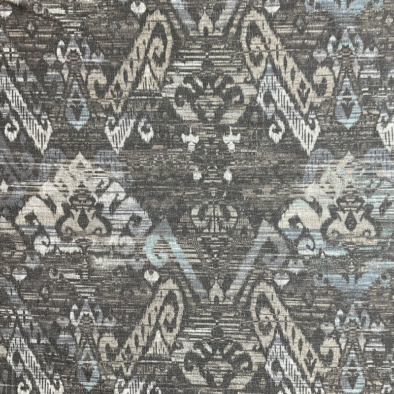 Vaquero in Espresso | Home Decor Fabric | Southwestern Ikat in Brown / Blue | Medium Weight | 54" Wide | By the Yard