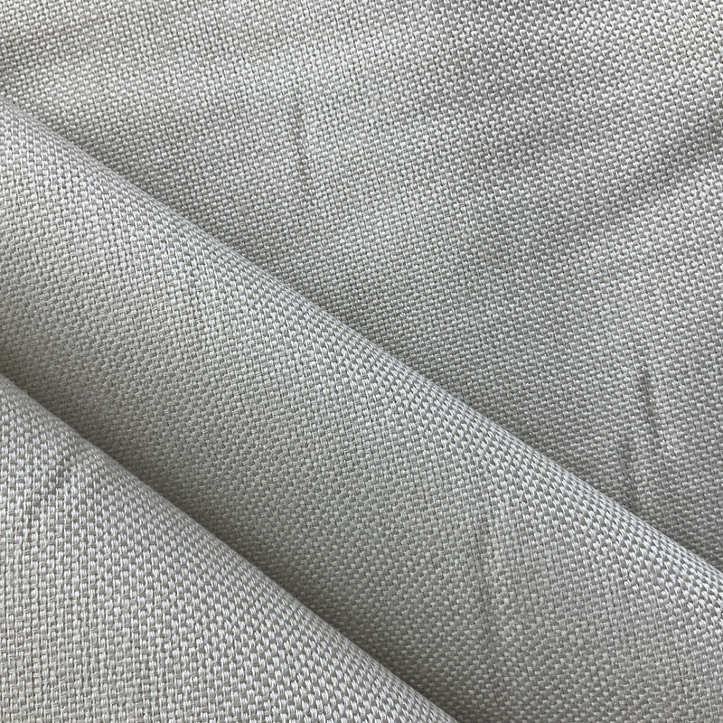 Natural Basketweave | Upholstery Fabric | Light Oatmeal | Fused Batting Backed | Heavy Weight  | 54" Wide | Sold BTY