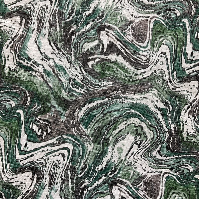 Sway in Agate | Home Decor Fabric | Green Taupe White Abstract | Medium Weight | Richloom | 54" Wide | By the Yard