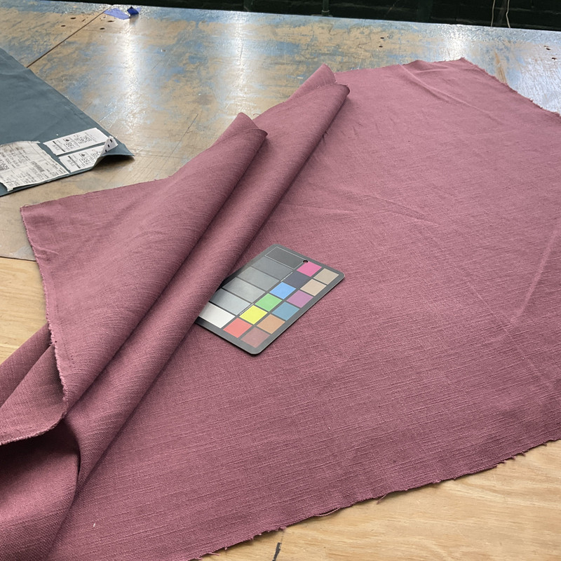 Interlude in Berry | Upholstery / Slipcover Fabric |  Solid Pinkish Purple | Medium Weight | 68% Linen 32% Cotton | 55" Wide | By the Yard