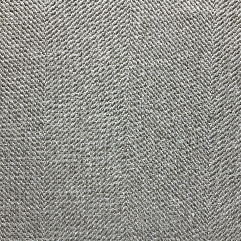 Downtown in Milk | Upholstery Fabric | Beige White Chevron Herringbone | Medium Weight | 54" Wide | By The Yard