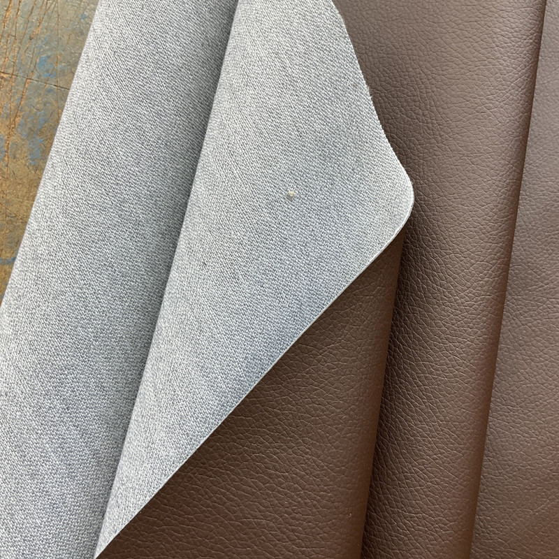 Pinnacle in Walnut Brown | Faux Leather Upholstery Vinyl Fabric | Light Pebbled Grain | Workable | 54" Wide | By the Yard