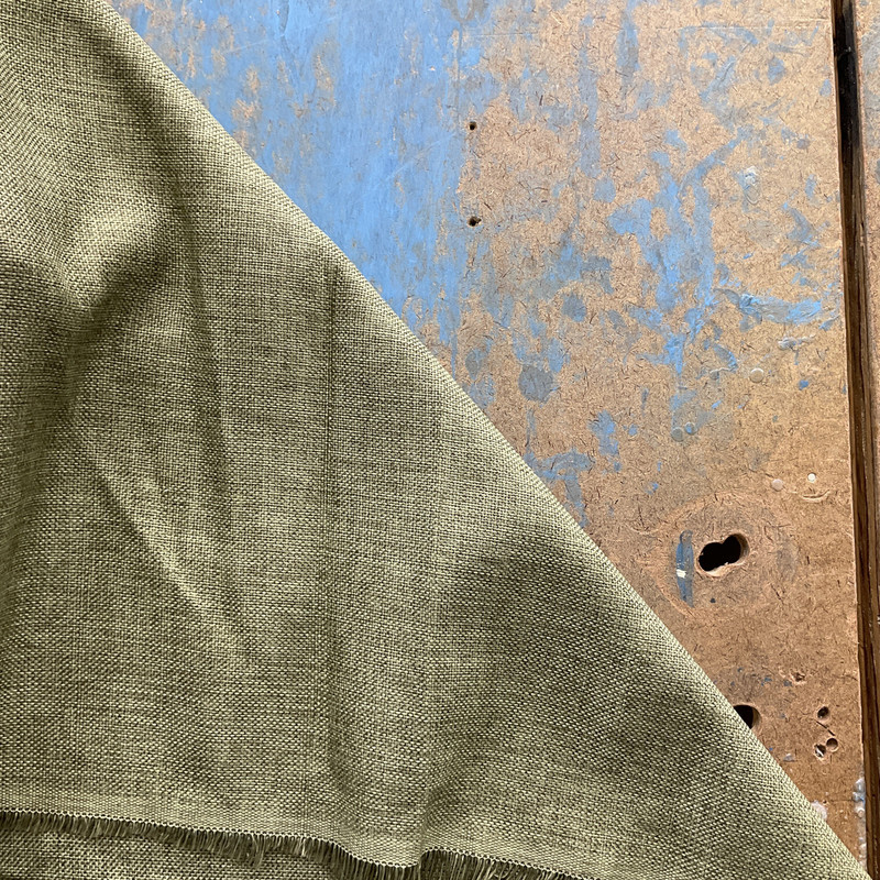 Basketweave in Olive Green  | Drapery / Light Upholstery | Light Weight | 54" Wide | By the Yard