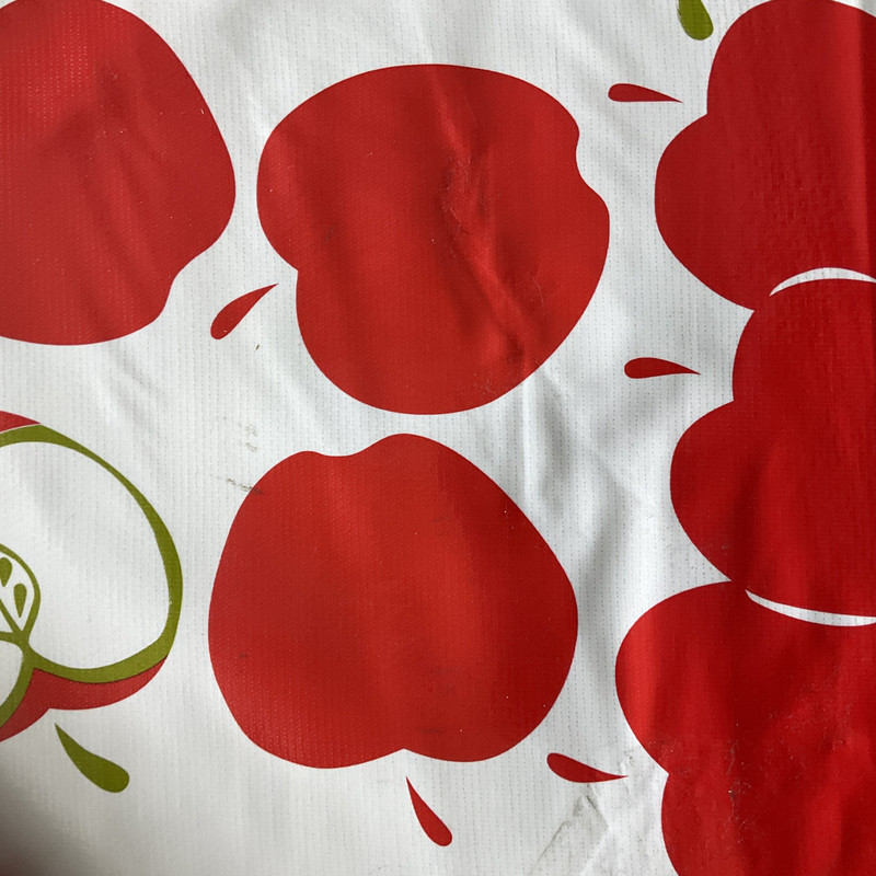 Red White Apple Oilcloth | Vinyl Oilcloth Table Cloth Fabric | 46" Wide | By The Yard