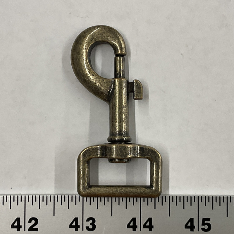 1" Trigger Snap / Lobster Clasp | Antique Brass | Metal | For Bags / Dog Lead