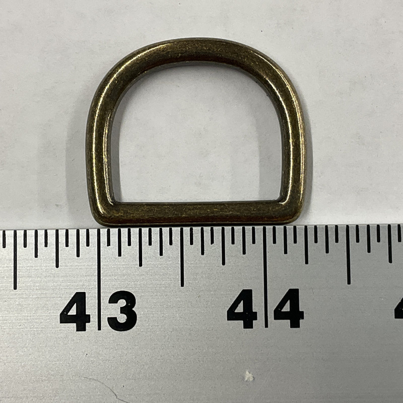 1" Metal D-Ring | Antique Brass | Use for Bags / Strapping / Belts