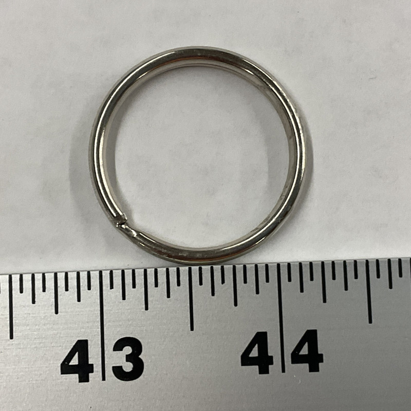 1.25" Silver Key Ring