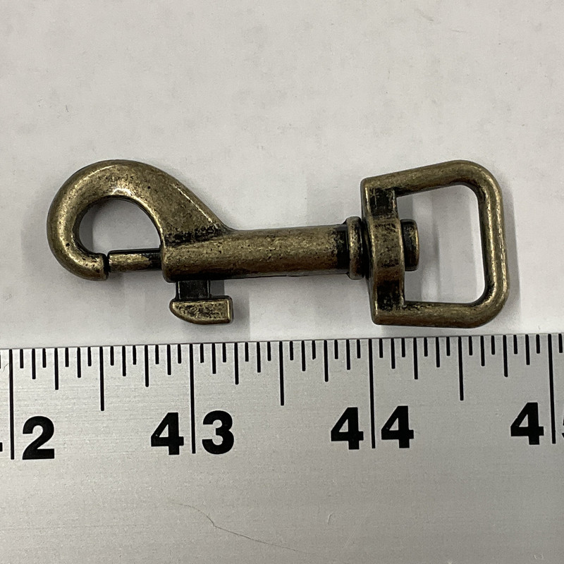 .5" Trigger Snap / Lobster Clasp | Antique Brass | Metal | For Bags / Dog Lead