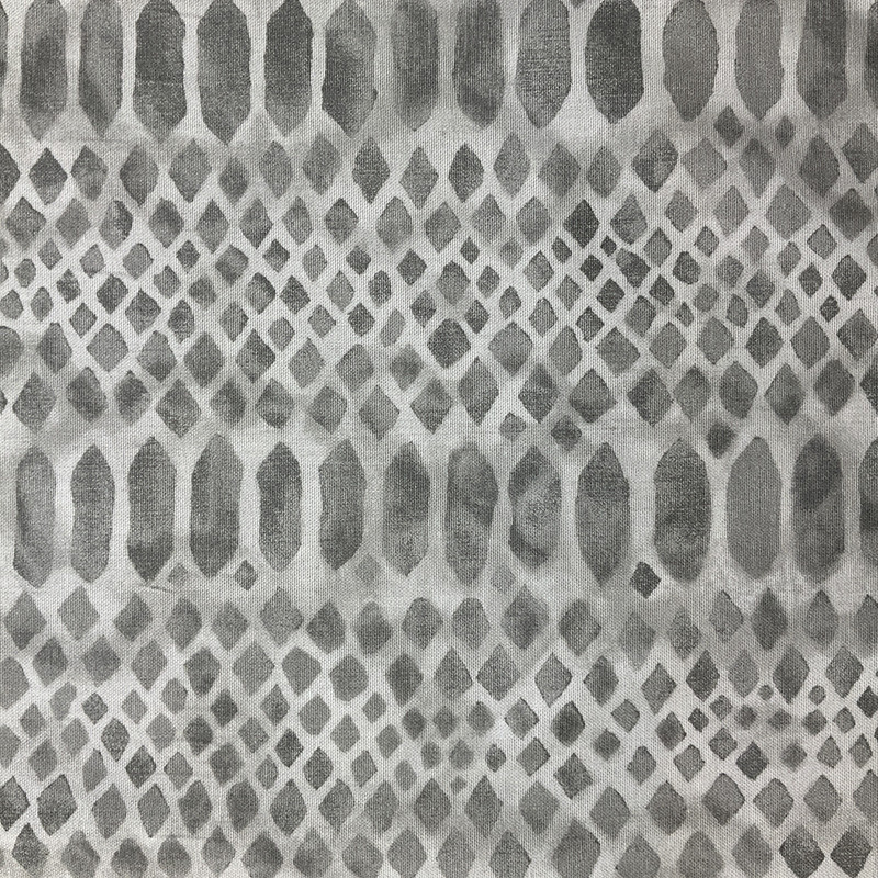 Watercolor Snake Print in Grey / White | Home Decor Fabric | Vilber | Medium Weight | 100% Cotton | 54" Wide | By the Yard (Same as Jay0422-117)