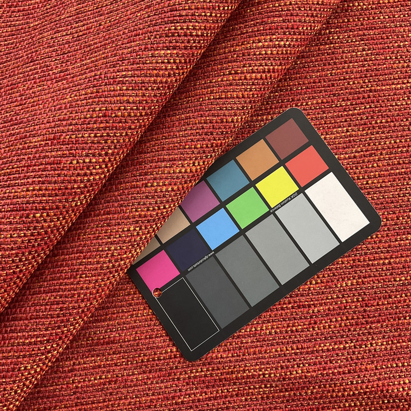 Guthrie in Lava | Warm Rusty Red with Orange Solid Textured Upholstery Fabric | Medium Weight | PK Contract | 54 " Wide | Sold BTY