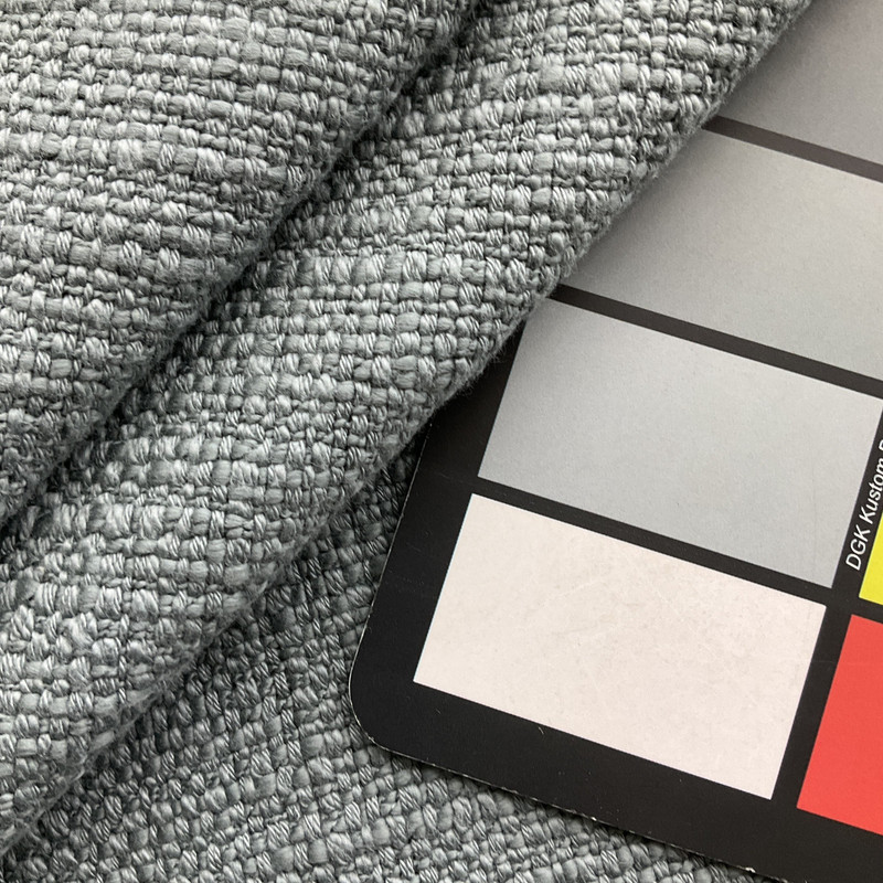 Highlander Slub in Aspen  |  Solid Smoky Grey Blue Slub Weave  Solid Woven Upholstery Fabric  | Heavy Weight  | 54" Wide | Sold BTY