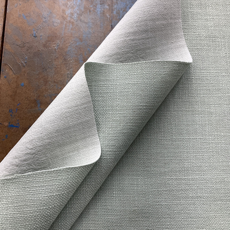 Lindy in Aruba Green | Upholstery Fabric | Basketweave in Light Mint Green | Heavy Weight | 92% Polyester 8% Linen | 54" Wide | Sold BTY