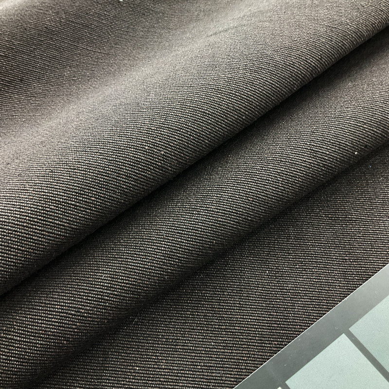 Patagonia in Black | Canvas Upholstery / Slipcover Fabric | Black with Hints of Brown | Medium Weight | 100% Cotton | 54" Wide | By the Yard
