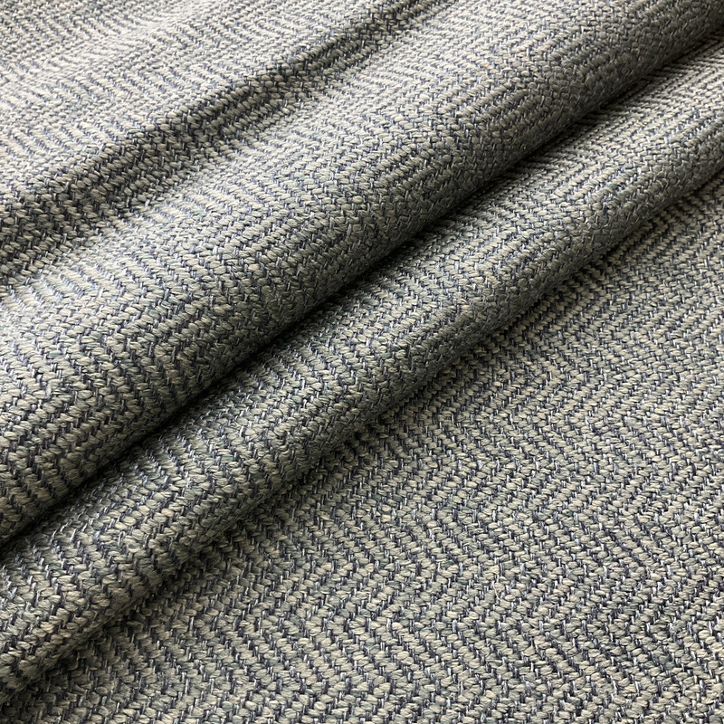 Hardin in Mallard | Upholstery Fabric | Chunky Herringbone in Green / Blue | Heavyweight | 54" Wide | By the Yard