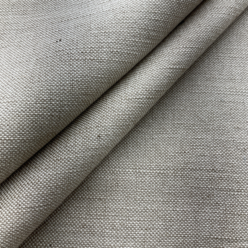 Teaberry in Natural | Upholstery Fabric | Basketweave in Two Tone Beige | Medium Weight | 54" Wide | By the Yard
