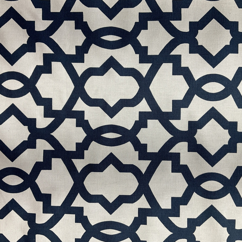 Sheffield in Navy | Home Decor Fabric | Lattice in Navy Blue / White | Premier Prints | Medium Weight | 54" Wide | By the Yard