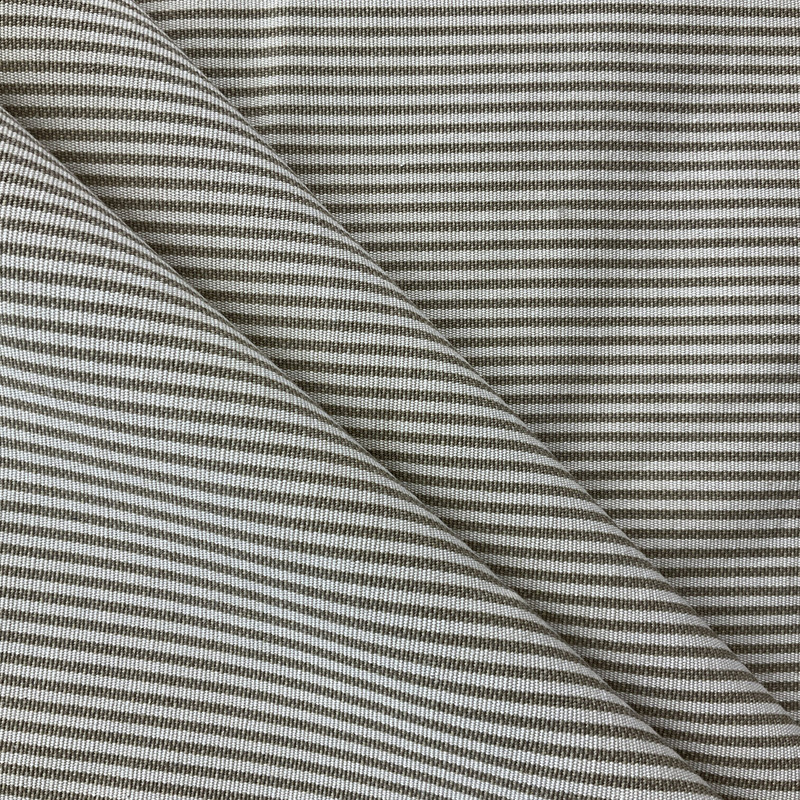 Pinafore in Linen | Upholstery Canvas / Slipcover Fabric | Pencil Stripes Off White / Beige | Medium Weight | 54" Wide | By the Yard