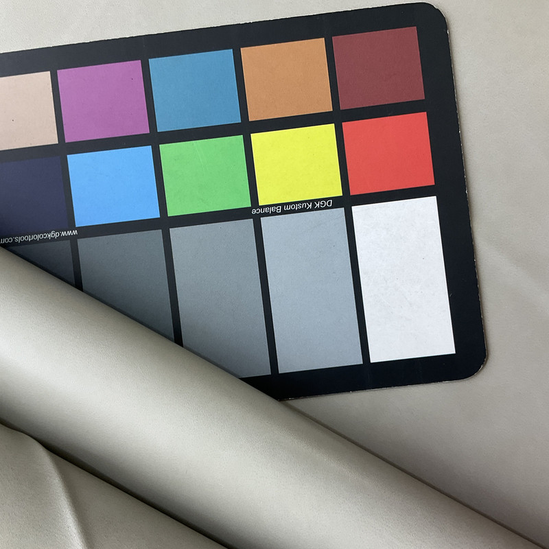 Cliff in Verona | Cool Gray Taupe Smooth Glossy Texture Faux Leather Upholstery Vinyl Fabric | Heavyweight | Indoor Furniture | Felt Backed | 54 Wide | Sold BTY