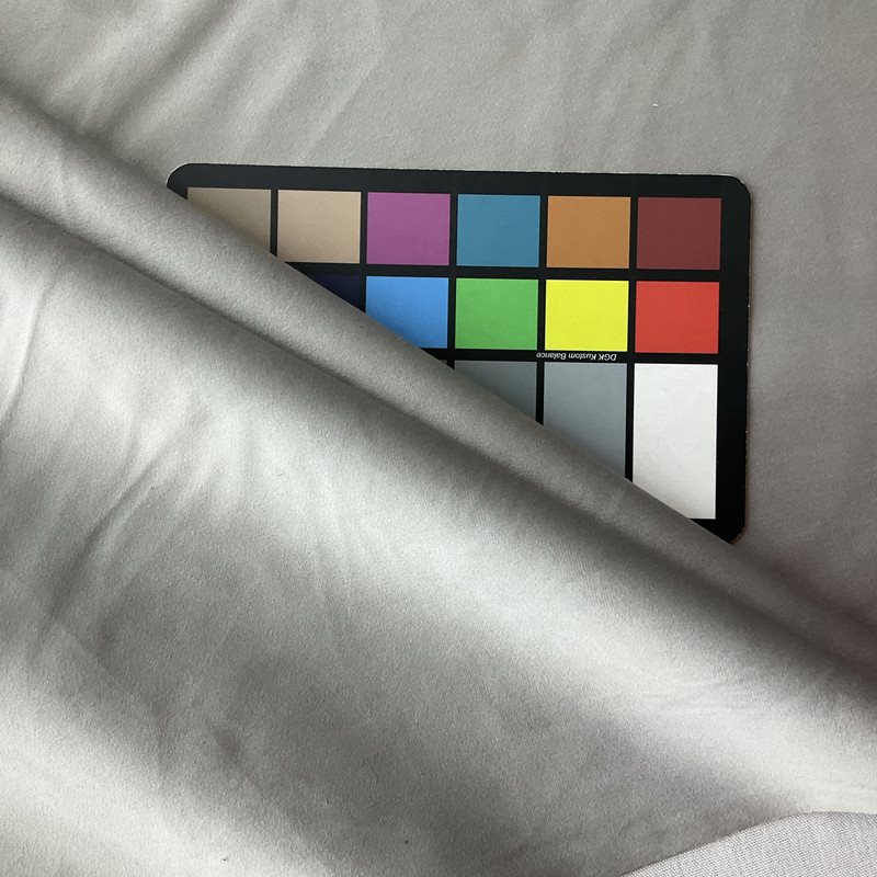 Legend in Chrome | Velvet Upholstery Fabric | Solid Lt Grey | Heavy Weight | 100% Polyester | Kaufmann | 54" Wide | By the Yard