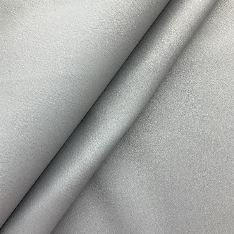 Dove Grey Faux Leather | Vinyl Upholstery Fabric | Light Grain | Thin and Flexible | 54" Wide | By the Yard