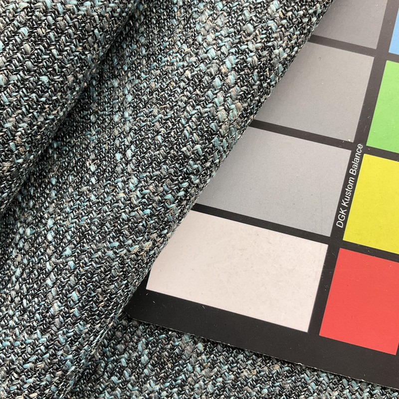 Eastpoint in Tide Pool | Upholstery Fabric | Tweed in Blue and Black | Medium Weight | 54" Wide | Sold BTY