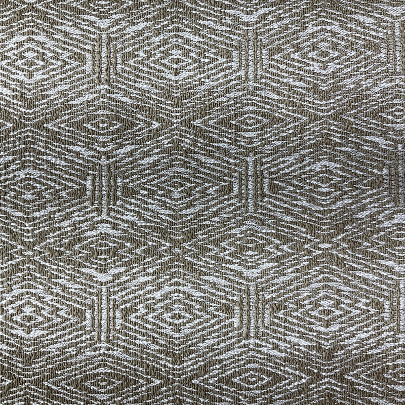 Adar in Latte | Jacquard Upholstery Fabric | Beige / White | Heavy Weight | 100% Polyester | 54" Wide | By the Yard